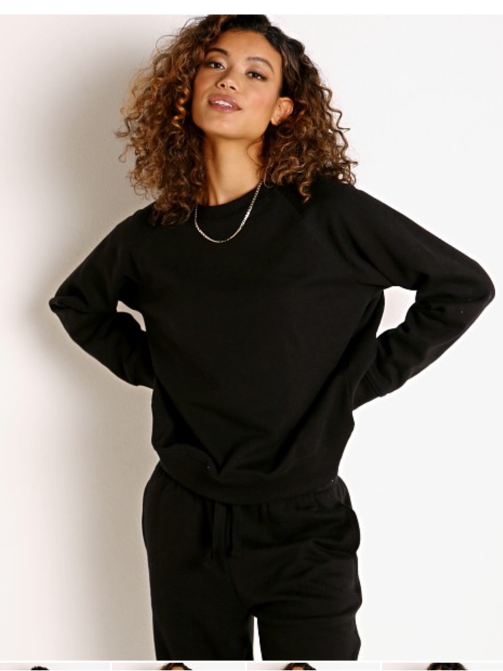 Richer poorer recycled fleece black sweatshirt. Size large